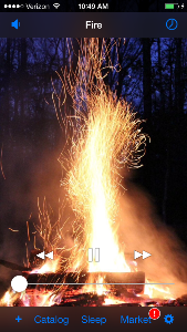 Fire Sound On White Noise App