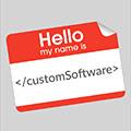 Hello My Name is Custom Software